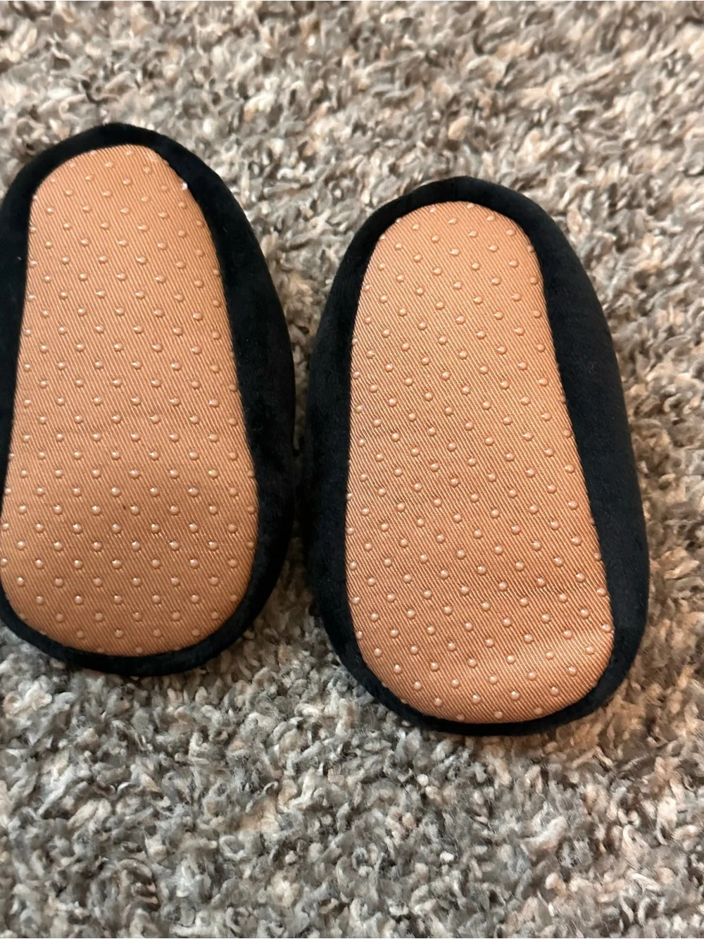 Old Navy Black Kids Bunny Slippers with Pink Ear Accents